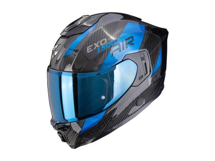 Prilba Scorpion EXO 1500 CARBON AIR PLATTED Black Blue