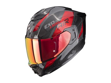 Prilba Scorpion EXO 1500 CARBON AIR PLATTED Black Red