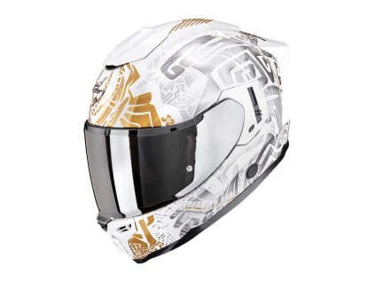 Prilba Scorpion EXO 1500 AIR APUS Pearl White Grey Gold