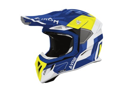 Prilba AIROH AVIATOR ACE 2 SHIELD Blue Yellow Gloss