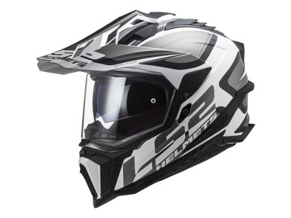 Prilba LS2 MX701 Explorer ALTER Matt Black White 06