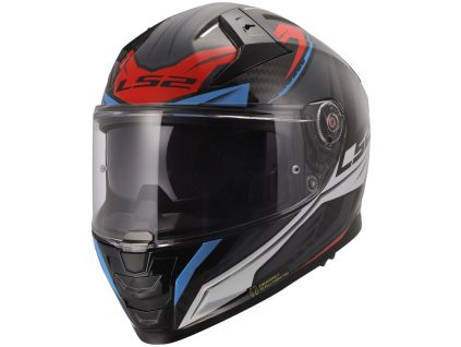 Prilba LS2 FF811 VECTOR II CARBON SAVAGE WHITE BLUE RED 06