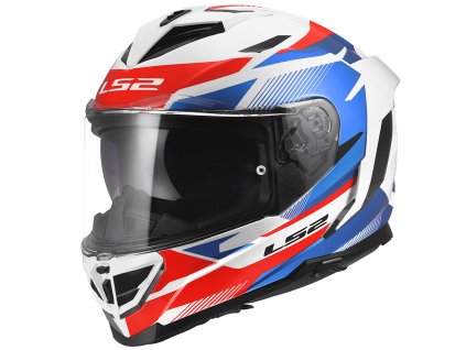 Prilba LS2 FF818 STORM III KOMAI White Blue Red 06