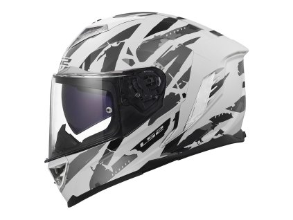 Prilba LS2 FF818 STORM III KAOS White Grey