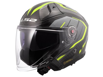 Prilba LS2 OF603 INFINITY II CARBON URUS H VIS YELLOW 06