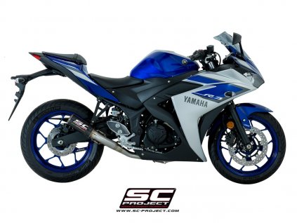 Výfuk SC Project YAMAHA YZF-R3 15-17 Celý výfukový systém 2-1 CR-T Y23A-C38C