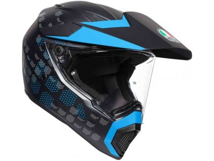 Prilba AGV AX-9 Antartica Matt Black Cyan