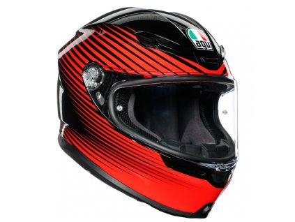 Prilba AGV K6 E2205 Rush Black Red