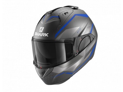 prilba na moto shark evo es yari matt anthracite blue silver abs