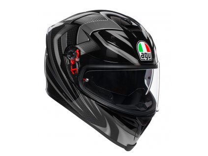 prilba na moto agv k 5 s hurricane 2.0 black silver