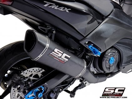 Výfuk SC Project YAMAHA T-MAX 530 17-19 Celý systém 2-1 SC1-R Y24A-CMB93C