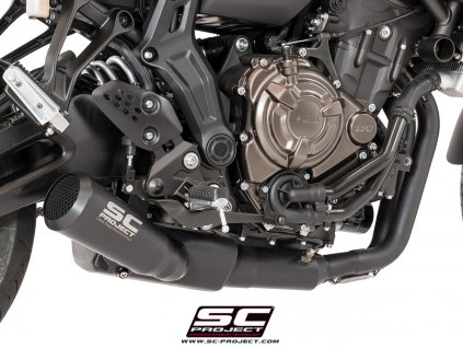 Výfuk SC Project YAMAHA TRACER 700 16-20 Celý výfukový systém 2-1 70s Kónický Y27C-C21A70SMB