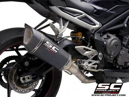 Výfuk SC Project TRIUMPH Street Triple 765 S/R/RS 17-19 Celý výfukový systém 3-1 kompatibilný s SC1-R vysoká pozícia T18B-TCH90C