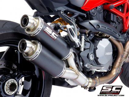 Výfuk SC Project DUCATI Monster 1200/S/R 17-21 Dvojitý GP D25B-K44C