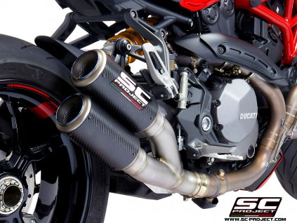 Výfuk SC Project DUCATI Monster 1200/S/R 17-21 Dvojitý CR-T D25B-DT36C