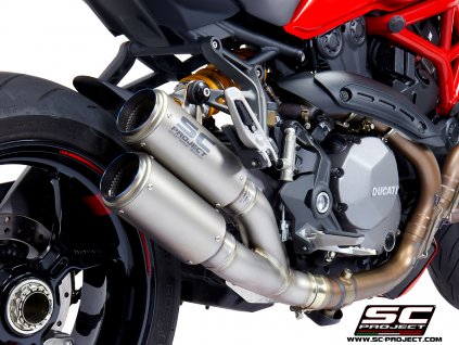 Výfuk SC Project DUCATI Monster 1200/S/R 17-21 Dvojitý CR-T D25B-DT36T