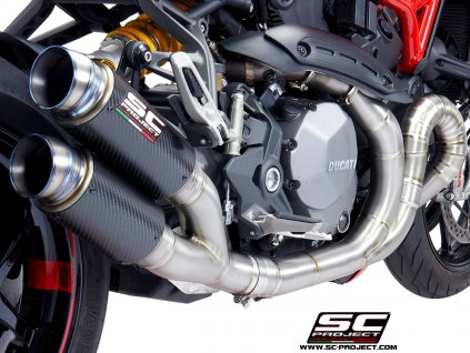 Výfuk SC Project DUCATI Monster 1200/S/R 17-21 2-1 D25B-FS-FT