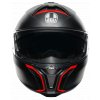 Prilba AGV Tourmodular Freqeuncy Matt Gunmetal Red 1