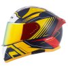 Prilba CASSIDA AERO DROME Modrá žltá fluo oranžová 2