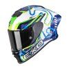 Prilba Scorpion EXO-R1 Evo II Air CORNERING White Blue Green