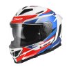 Prilba LS2 FF818 STORM III KOMAI White Blue Red 06