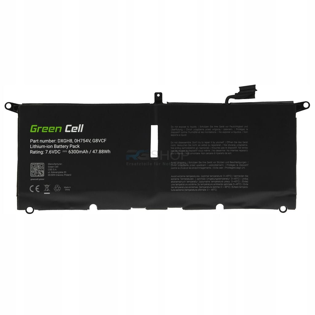 Akku DXGH8 Dell für XPS 13 9370 9380, Inspiron 13 3301