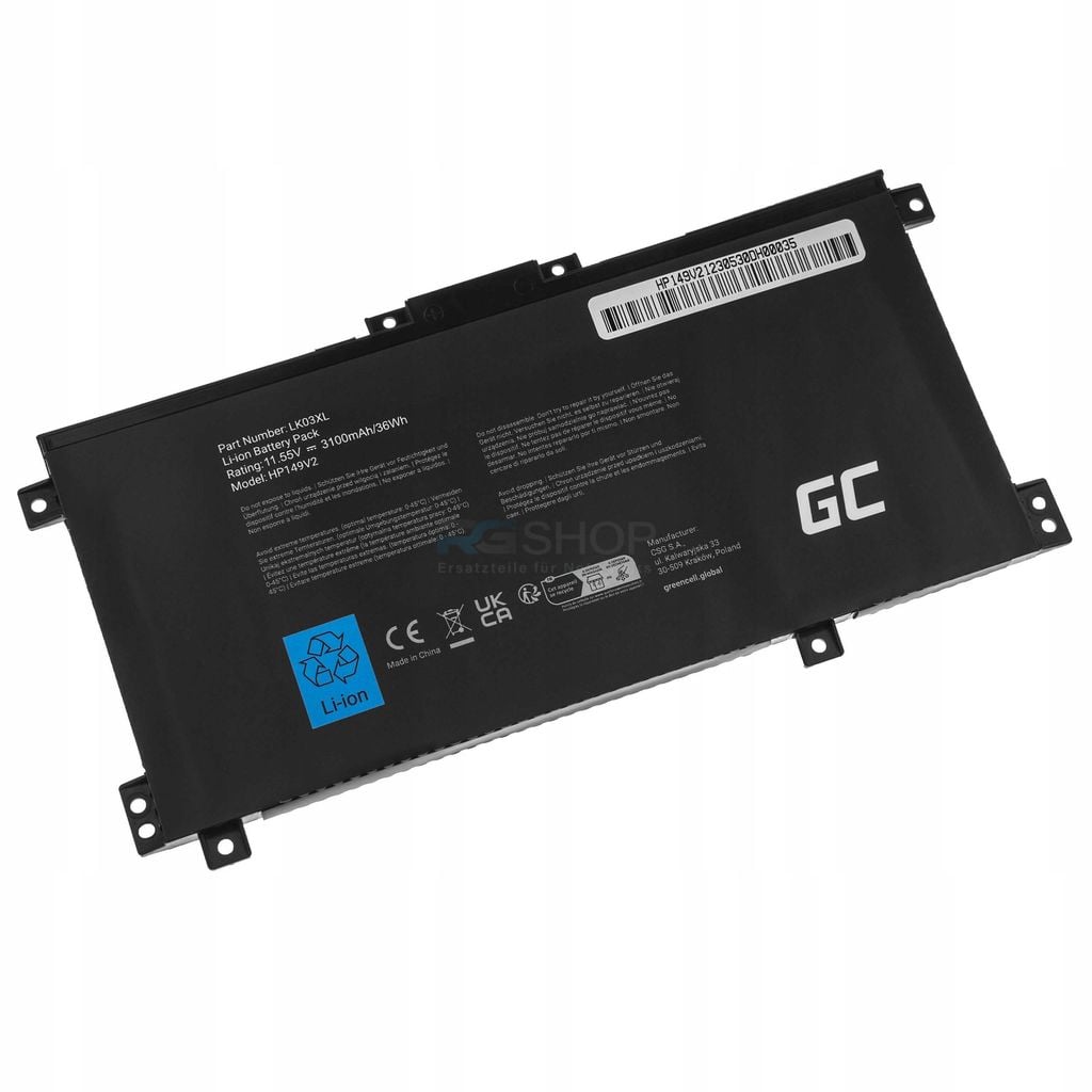 Akku LK03XL LKO3XL L09049-541 L09281-855 HP