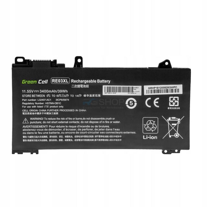 Akku RE03XL HSTNN-OB1C HSTNN-DB9A HP ProBook 430 440 445 450 455 G6 G7