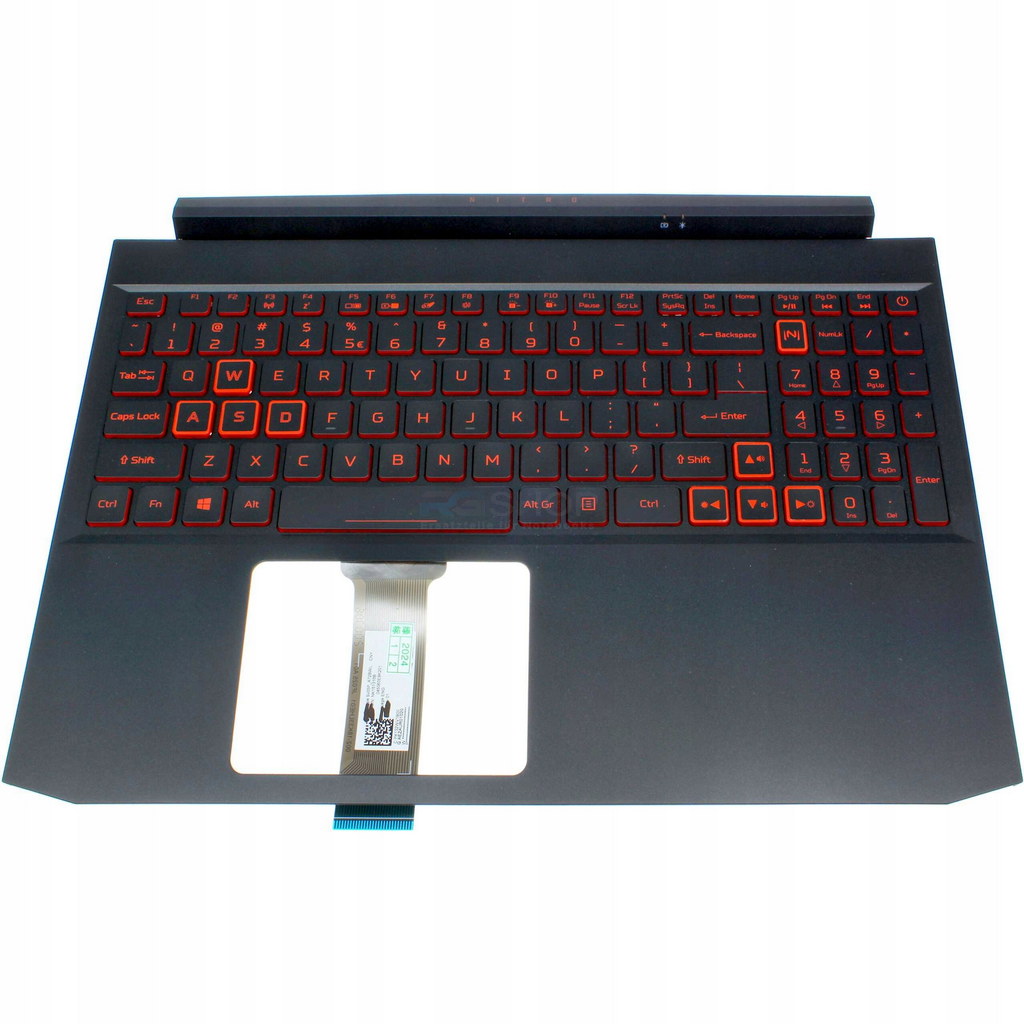 Handauflage mit Tastatur Acer Nitro AN515-44 AN515-55 / Rot / LED