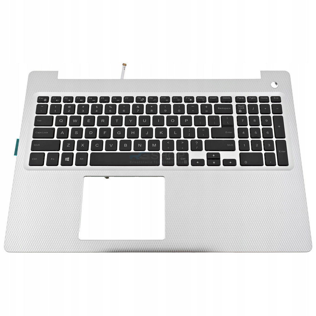 Handauflage mit Tastatur Dell Inspiron 15 5570 5575 / LED / Silber