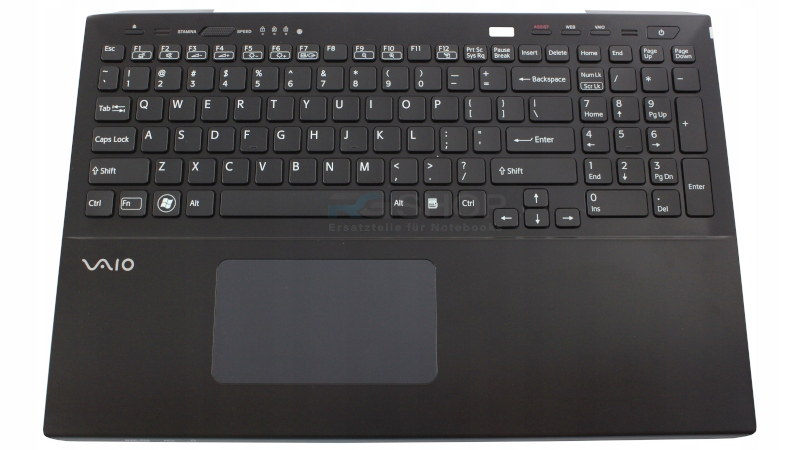 Handauflage mit Tastatur Sony SVS1512X9E / LED
