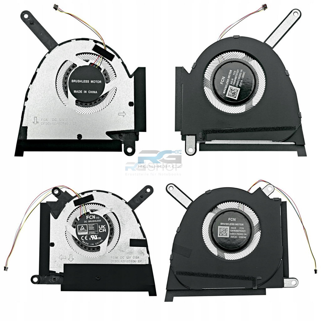 Lüfter-Set Asus TUF Dash FX517 FX517Z FX517ZR FX517ZC / CPU + GPU 12V