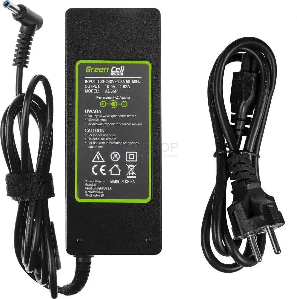 Netzteil PRO 19,5 V 4,62 A 90 W runder Anschluss mit PIN HP