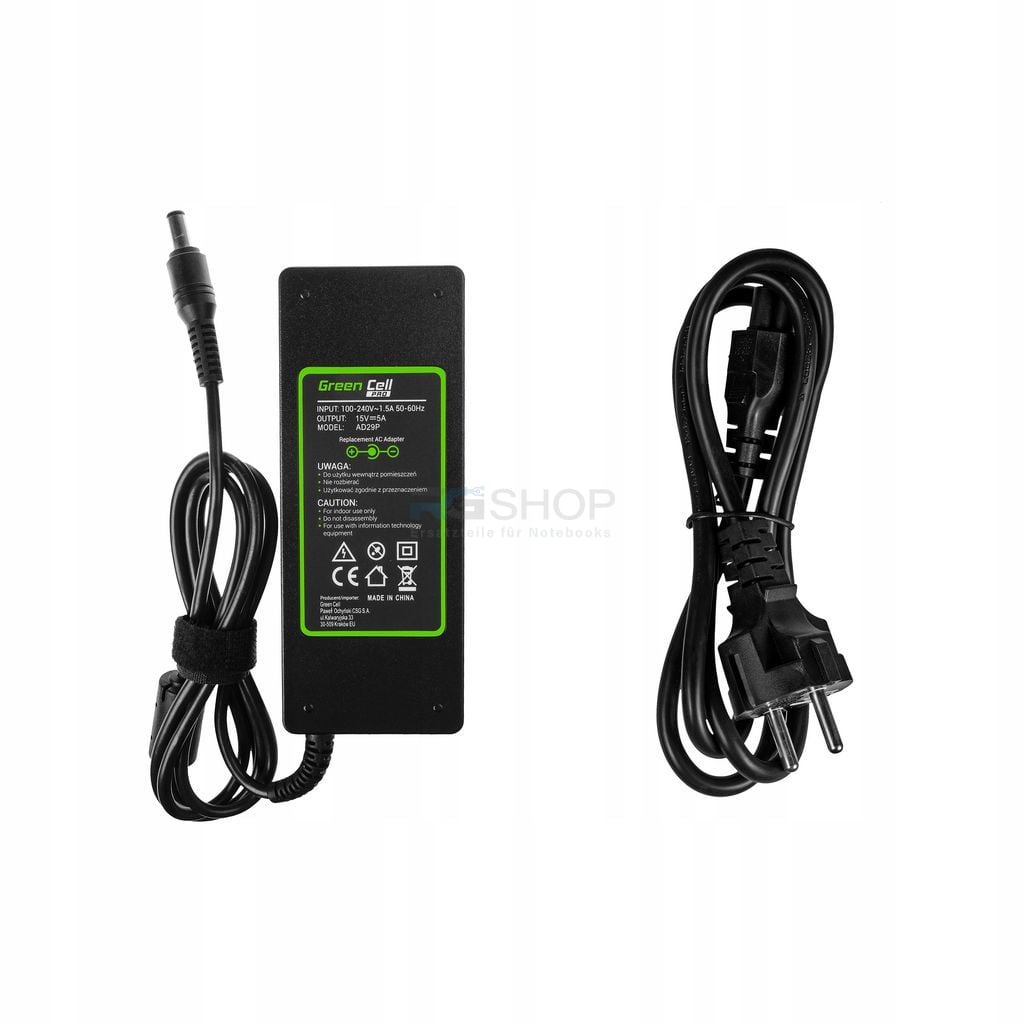 Netzteil PRO 6,3-3,0 mm 15 V 5 A 75 W Toshiba Tecra M11