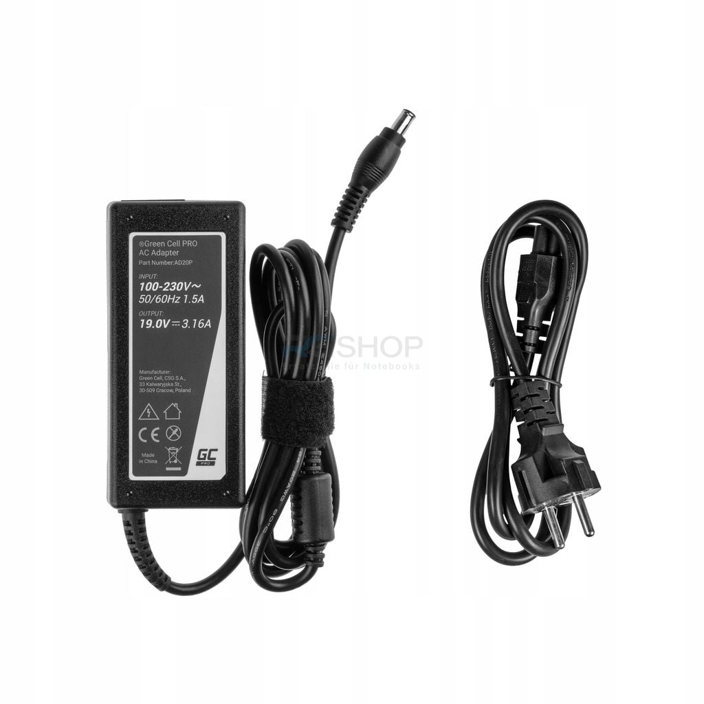 Netzteil PRO Samsung 60 W 19 V 3,16 A mit PIN 5,5-3,0 mm