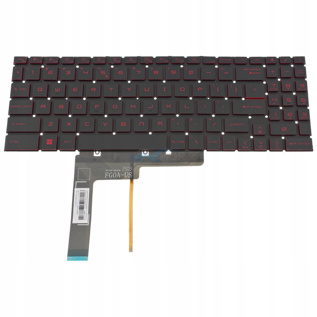 Tastatur MSI Katana GL76 12UDK-042XPL 12UDK-043XPL / LED Red