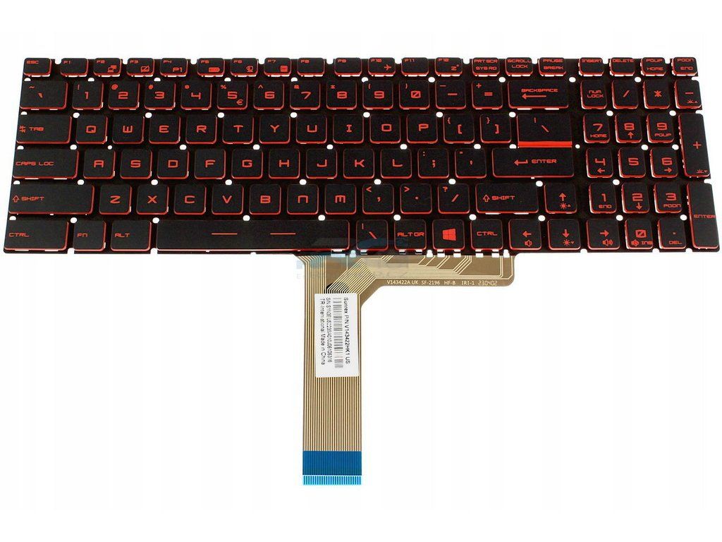 Tastatur MSI GF65 Thin 9SE / LED Red