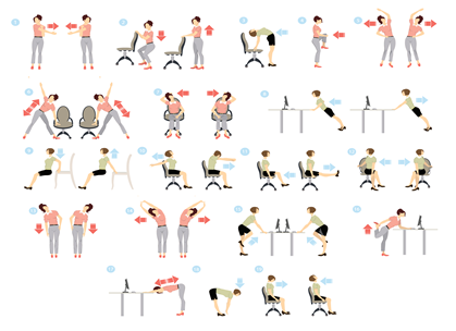 Přestávky a protahovací cviky