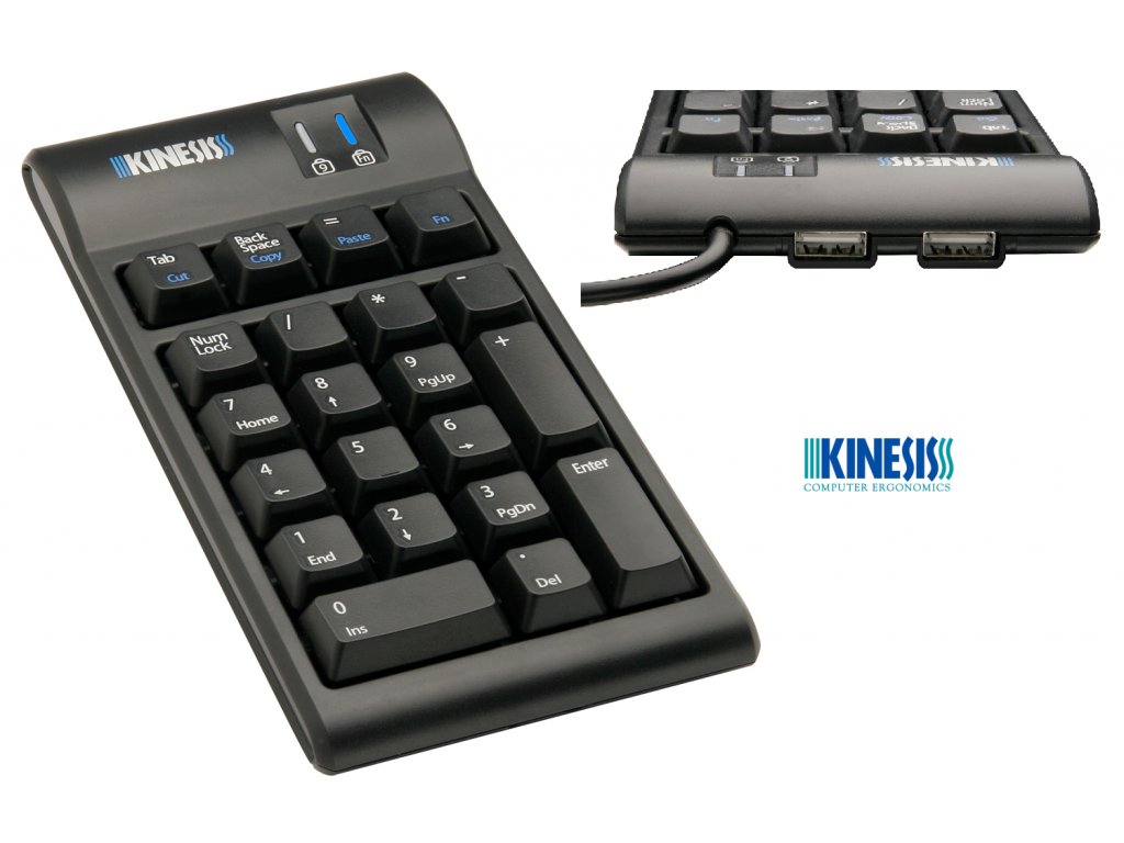Kinesis Freestyle2 US numerická klávesnice pro PC & Mac 2x USB Hub  (AC800HPBUS) - Ergo-product