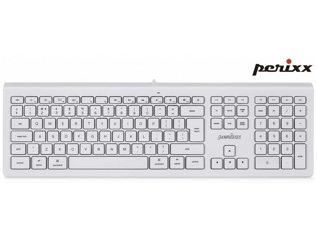 Perixx PERIBOARD 323MW US drátová klávesnice bílá (11352) - Ergo-product