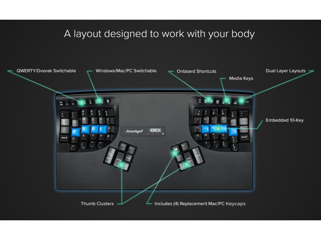 KINESIS キーボード Advantage2 LFQ JP KB600LFQ Amazon | Kinesis Advantage2 Quiet LF Ergonomic Keyboard (KB600LFQ