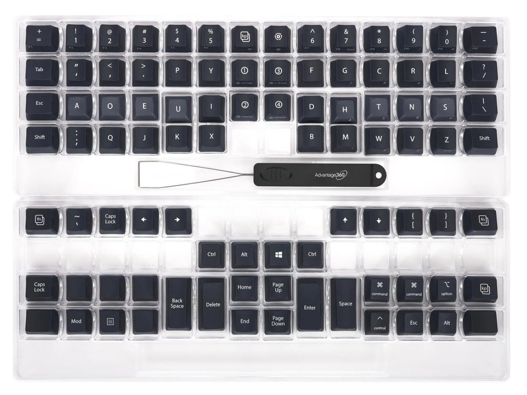 kinesis-advantage360-dvorak-steel-blue-keycap-set