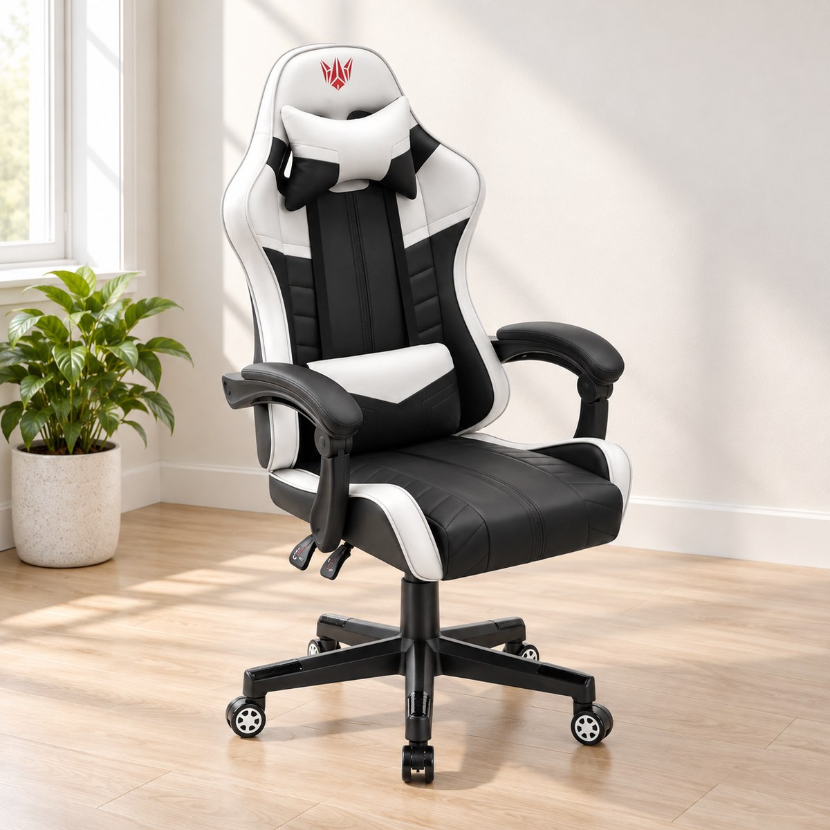 Detské herné kreslo HC-1004 čierno-biele, ekokoža od Hell's Chair