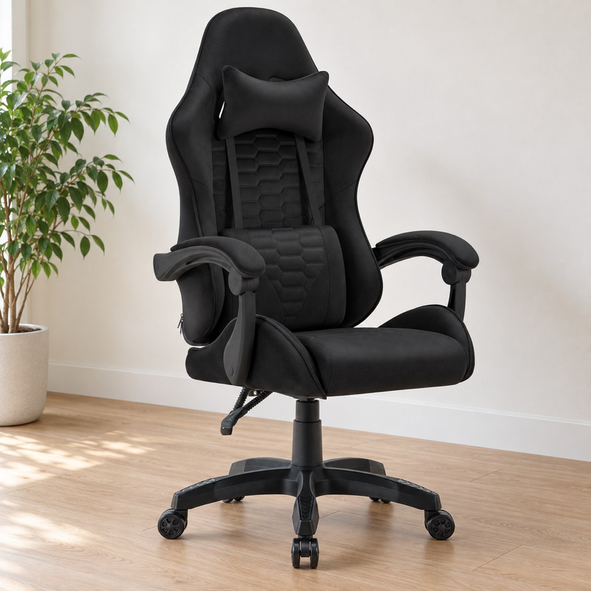 Herné kreslo HC-1000 čierne látka od Hell's Chair