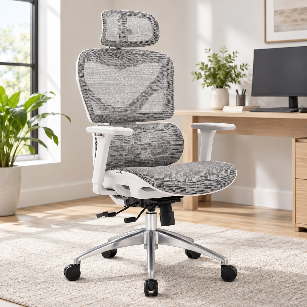 Kancelárska stolička HC-1056 sivo-biela od Hell's Chair