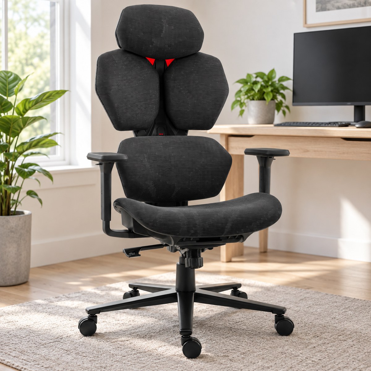 Kancelárska stolička HC-1010 čierna, látka od Hell's Chair