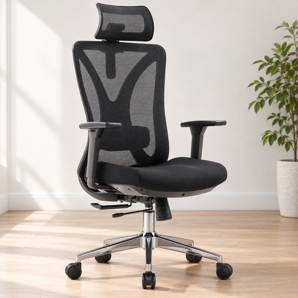 Kancelárska stolička HC-1054 čierna, látka od Hell's Chair