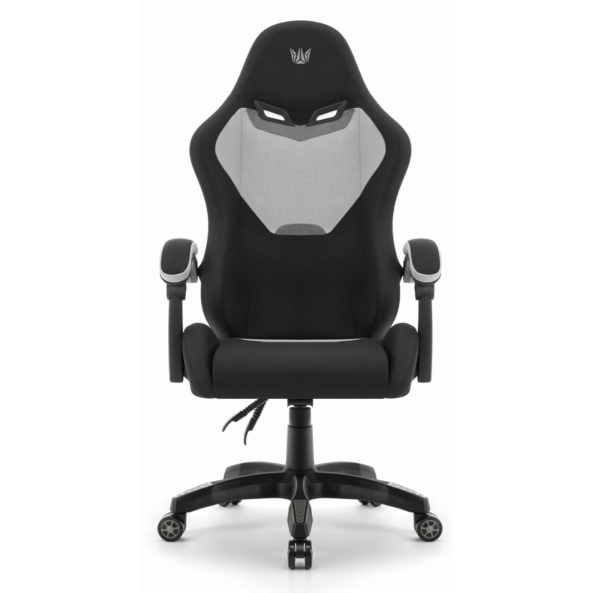 Herné kreslo HC-1012 sivo-čierne, pohľad zboku