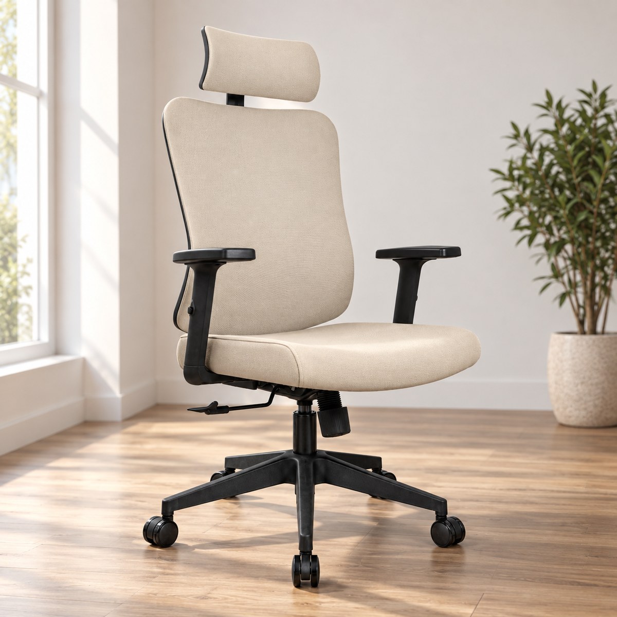 Kancelárska stolička HC-1041 béžová, látka Premium od Hell's Chair