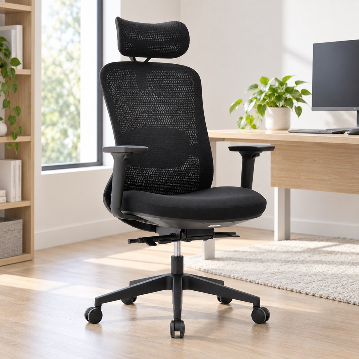 Kancelárska stolička HC-1057 čierna, látka s masážou od Hell's Chair